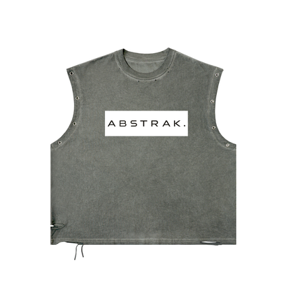 Distressed Grommet Eyelet Tank Top
