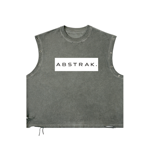 Distressed Grommet Eyelet Tank Top